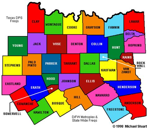 MAP County Map Of North Texas